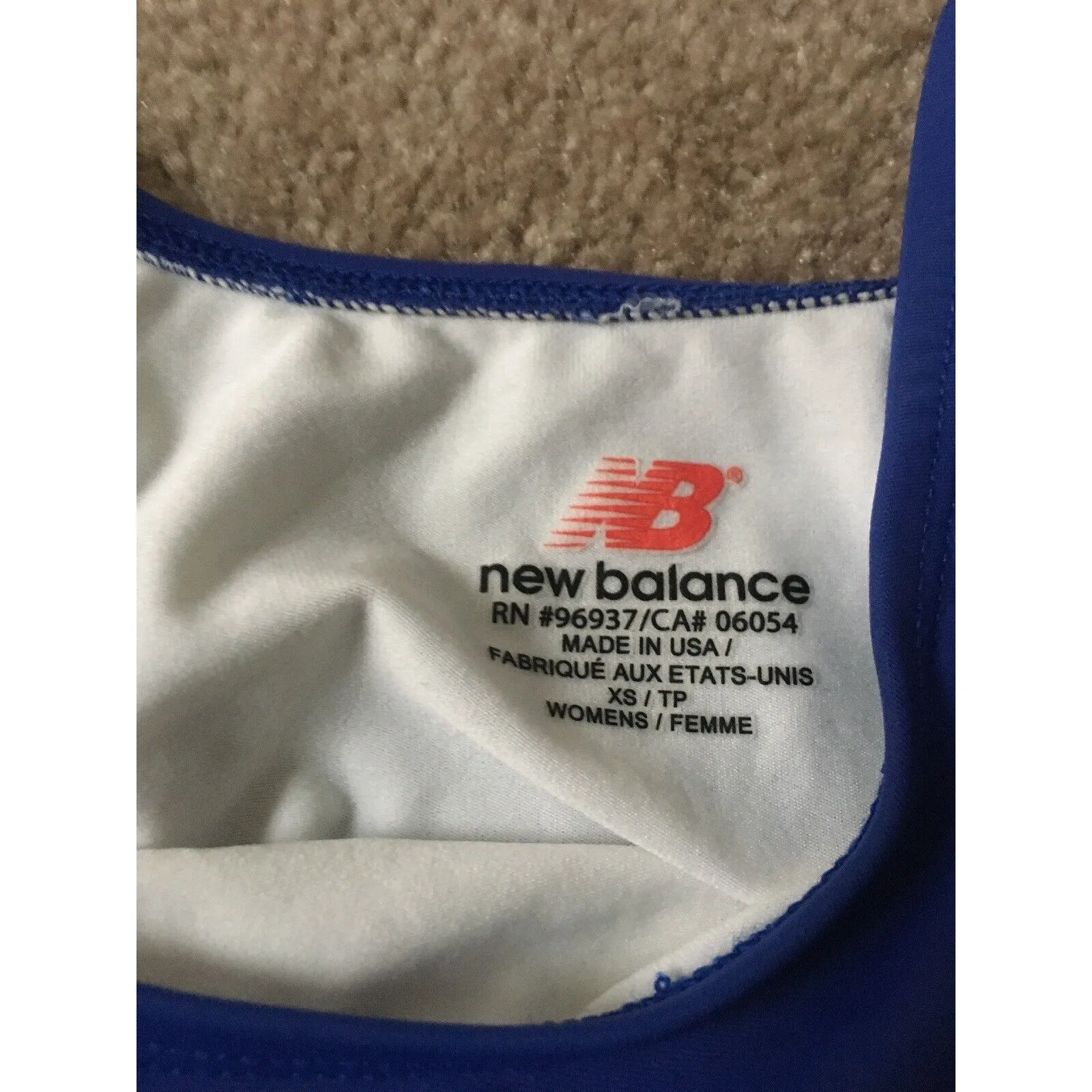 New Balance Women's Wrestling Gym Unitard Speed Suit 1pc Size XS Blue White - Image 5