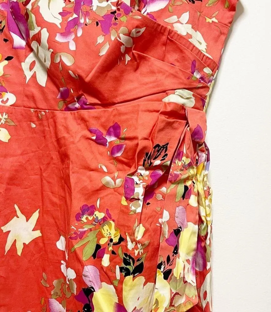 New! The Pretty Dress Company Coral Floral Hourglass Seville Swing Dress Orange Size 16 - Image 7