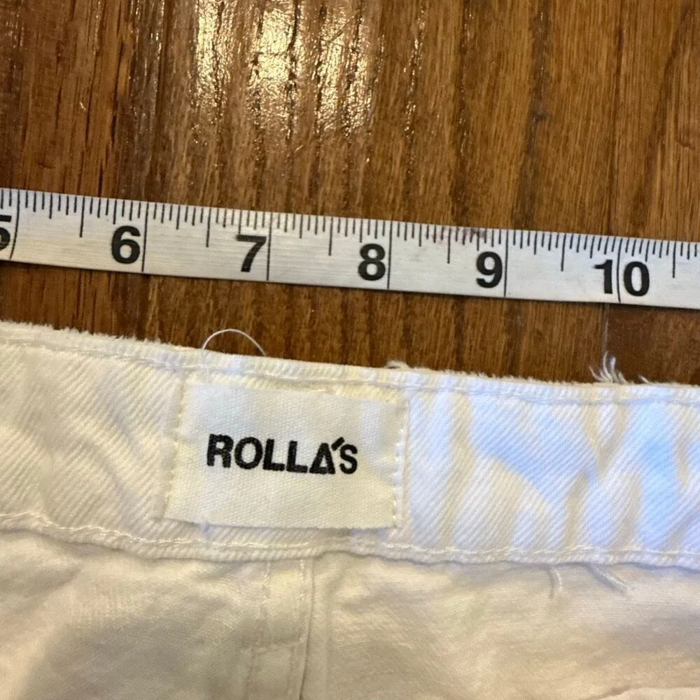 RollasâLayla high rise straight white distressed knee jeans size 27 - Image 7