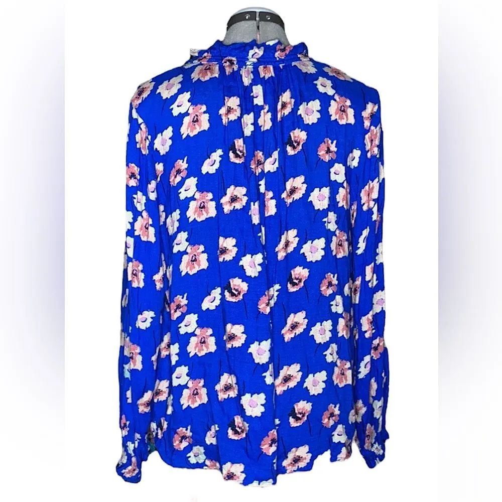 Lucky Brand blue floral blouse - Image 3