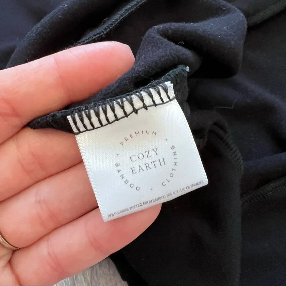 Cozy earth bamboo pullover‎ crew in black womens size L Size L - Image 6