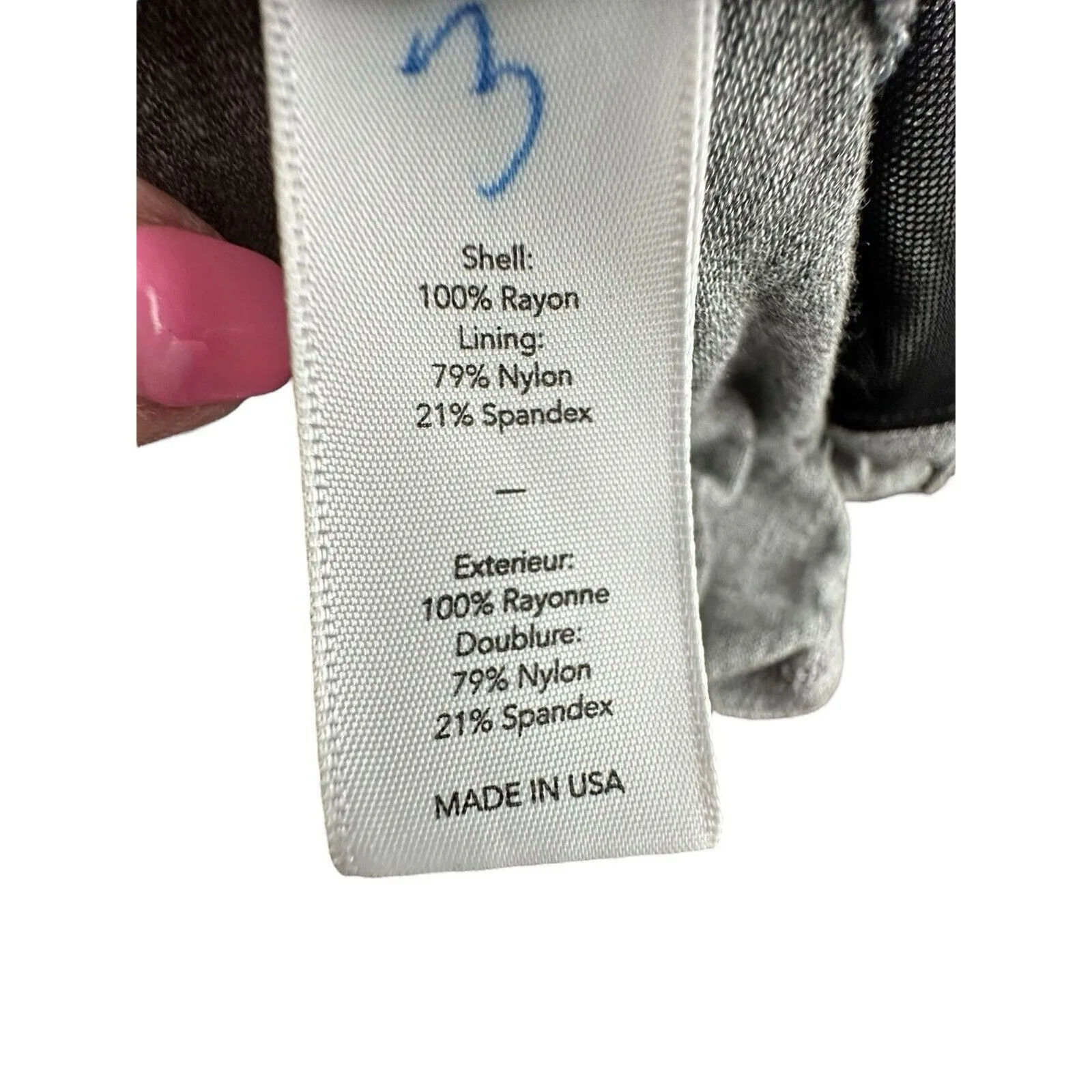 Elizabeth and‎ James Sz S Gray Pleated Waist Round Neck Long Sleeve Top #X5-5 - Image 7