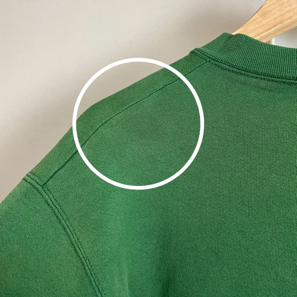 Vintage Christmas Sweatshirt Embroidered Holiday Ugly Sweater Unisex Large Green - Image 9