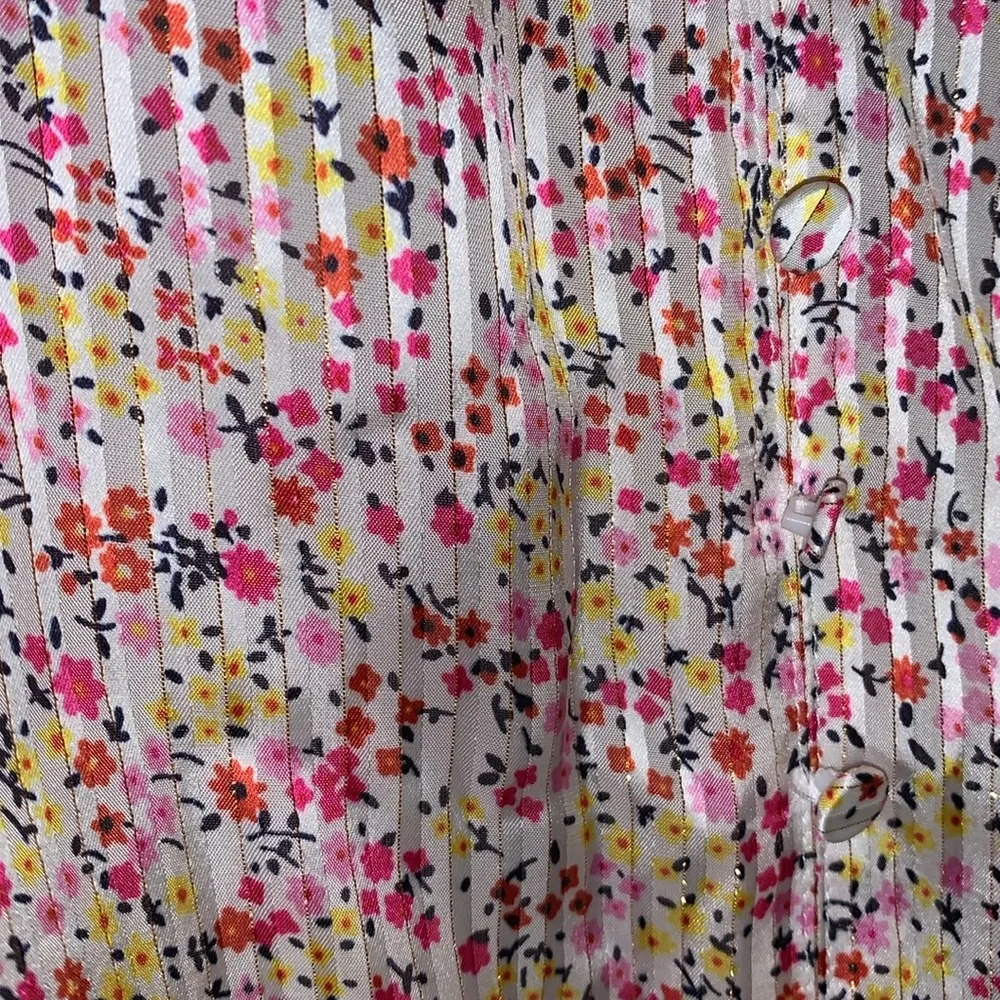 J Crew V-neck midi dress in field day print (Sz 14) Multi Metallic Floral NWT - Image 10