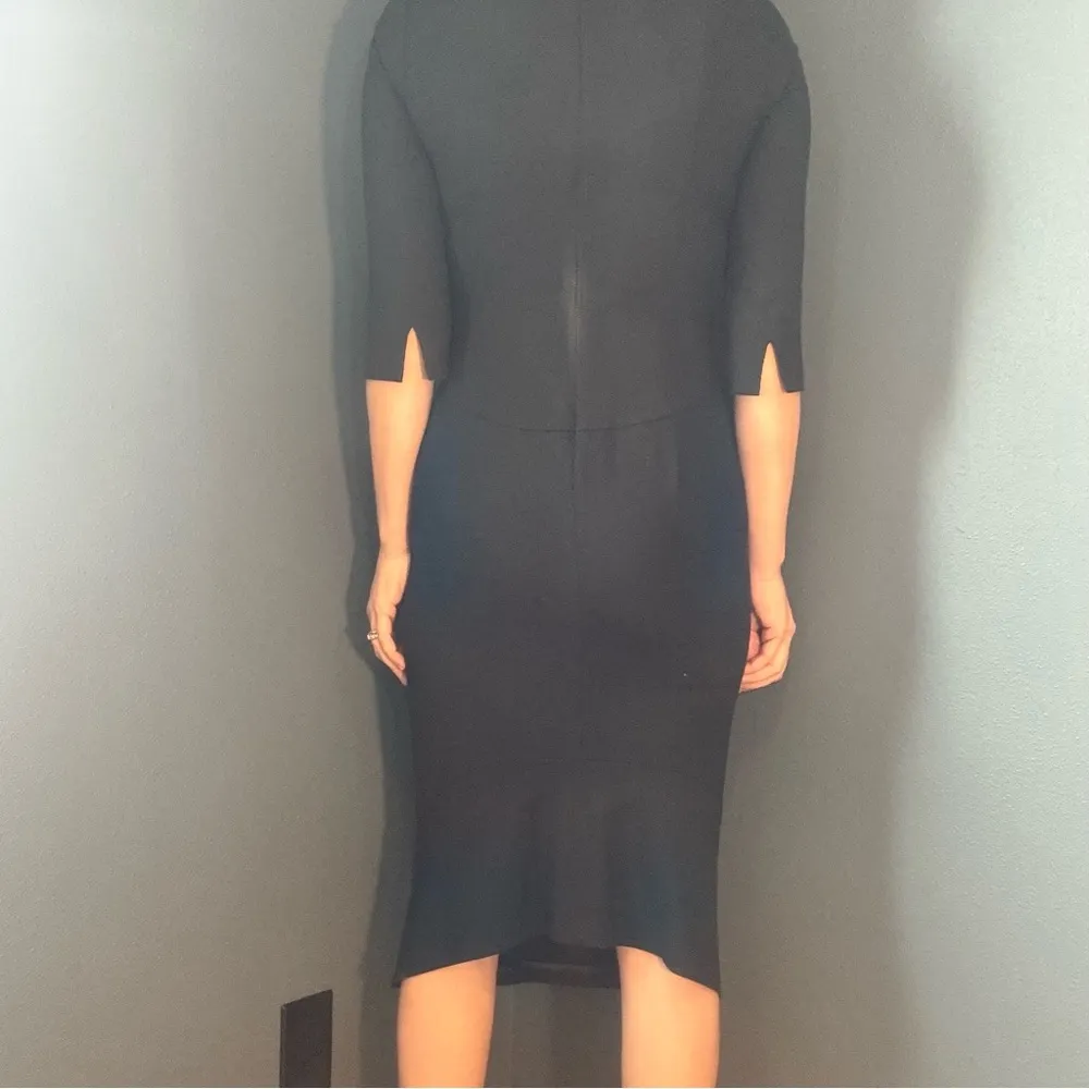 Luca Venturini Made in Italy Elegant Timeless Black Dress size US8/Eur44 - Image 6