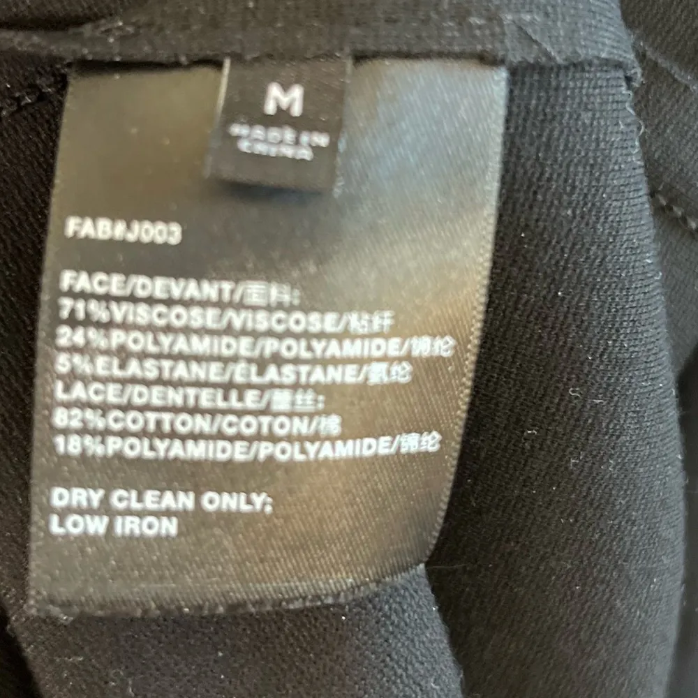 Lafayette 148 Dress Black 3/4 Sleeve Embroidered Lace Cut Outs Mini Sz M NWT - Image 10