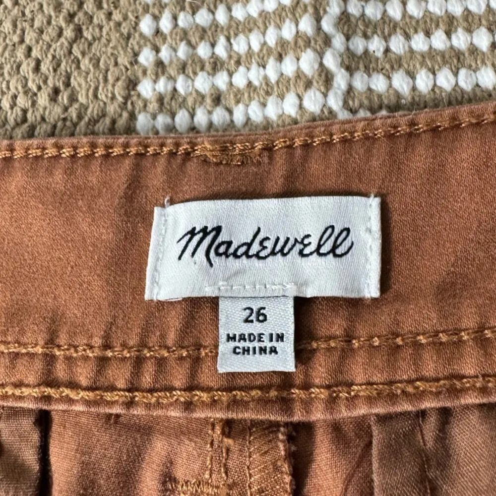 Madewell Langford Crop Wide Leg Pants In Bison Women 26 Style #H2664 Cotton - Image 3