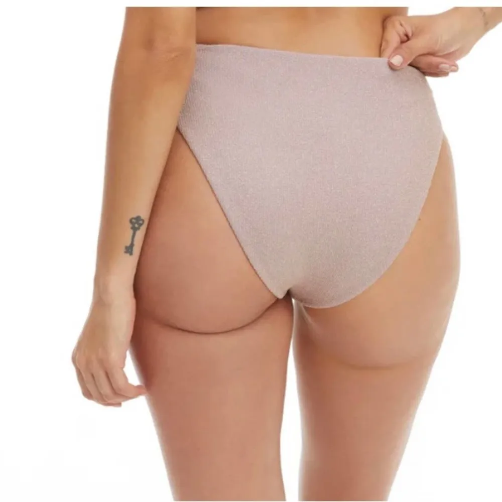 NWOT Good American Sparkle Rib Better Bikini Bottom in Lilac XL - Image 2