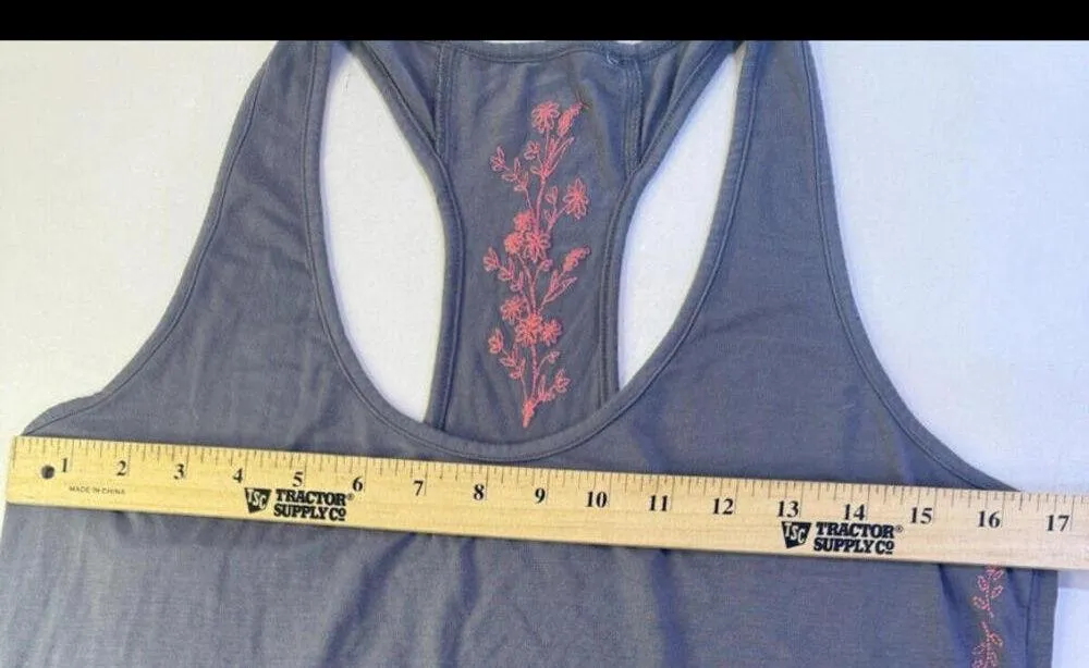 alp n rock womens Embroidered Breathable Loose Fit Active Tank Gray - Image 7