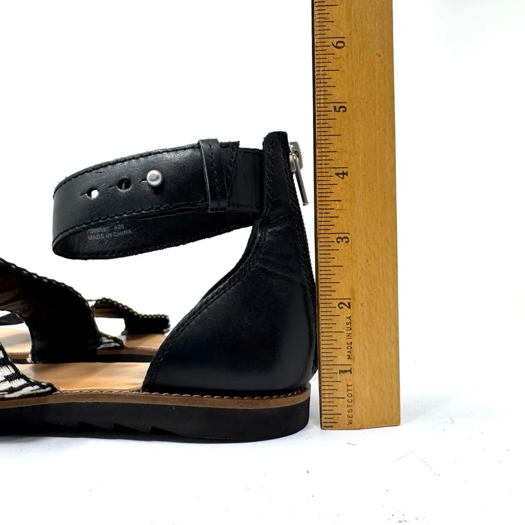 FRYE and CO. textile flat sandals, size 6 Black - Image 11