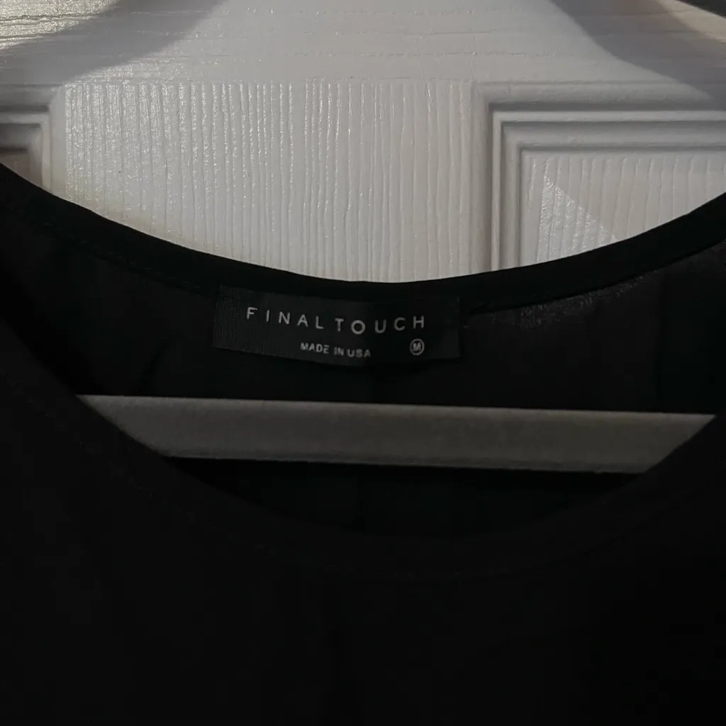 Final Touch  Black Peplum Blouse - Image 2