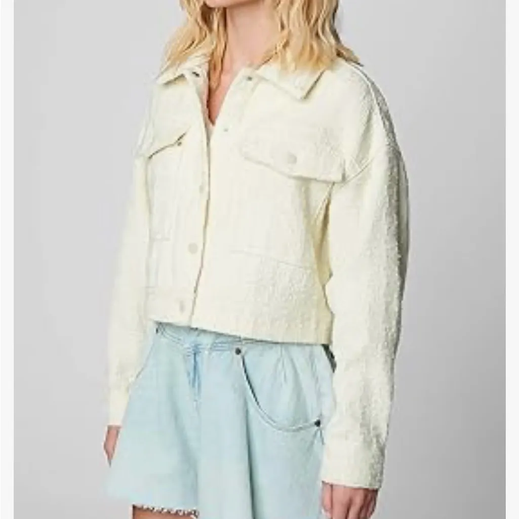 Blank NYC Cream Teddy Jacket - Image 2