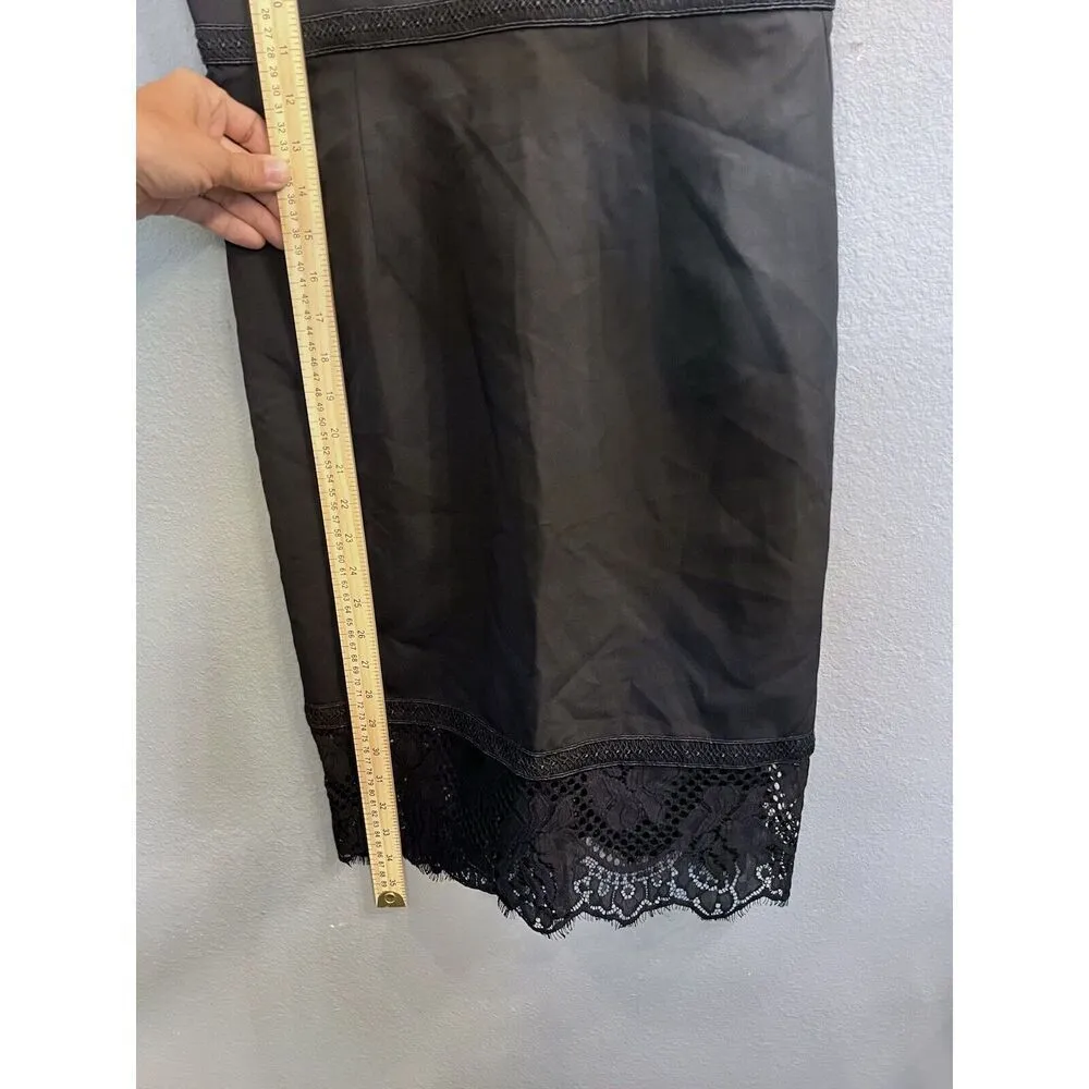 Minuet Black Lace Detail Sleeveless  Dress Midi Large NWT‎ - Image 11