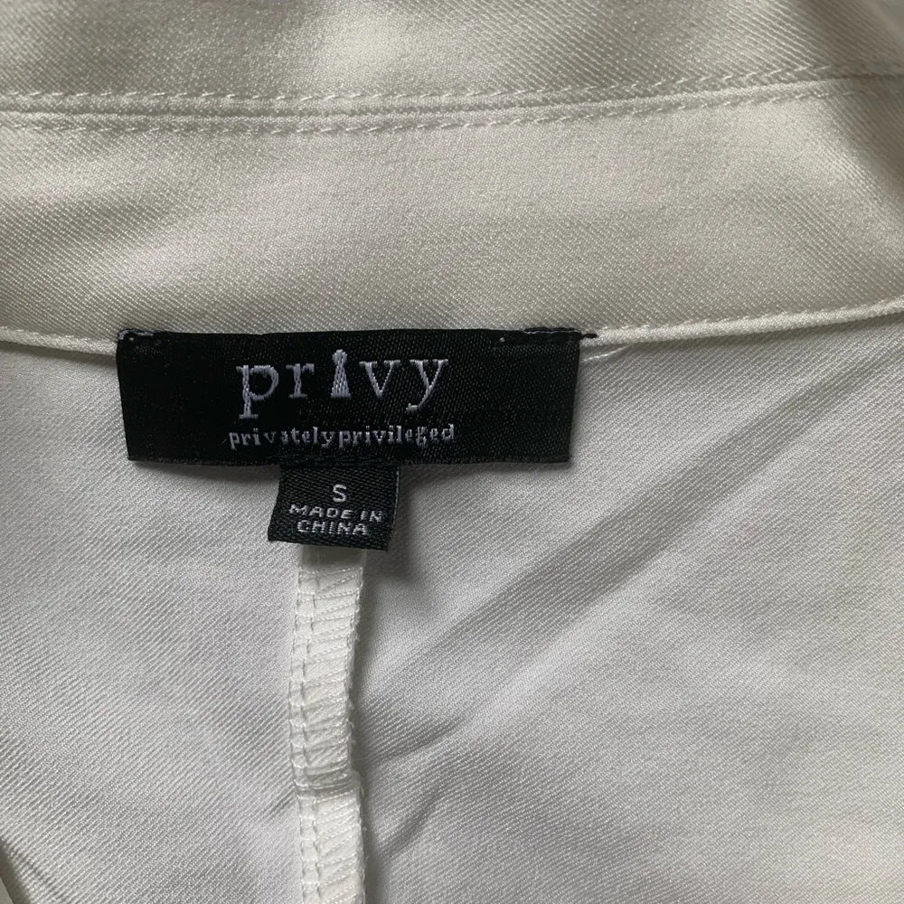 Privy White Tie Waist Blazer S - Image 3