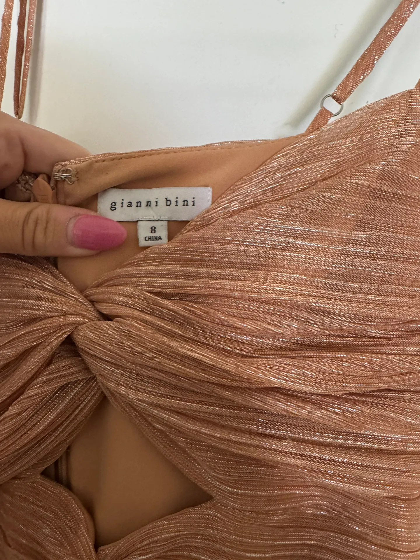 Grace Plisse Dress in Gold Leaf - Image 4