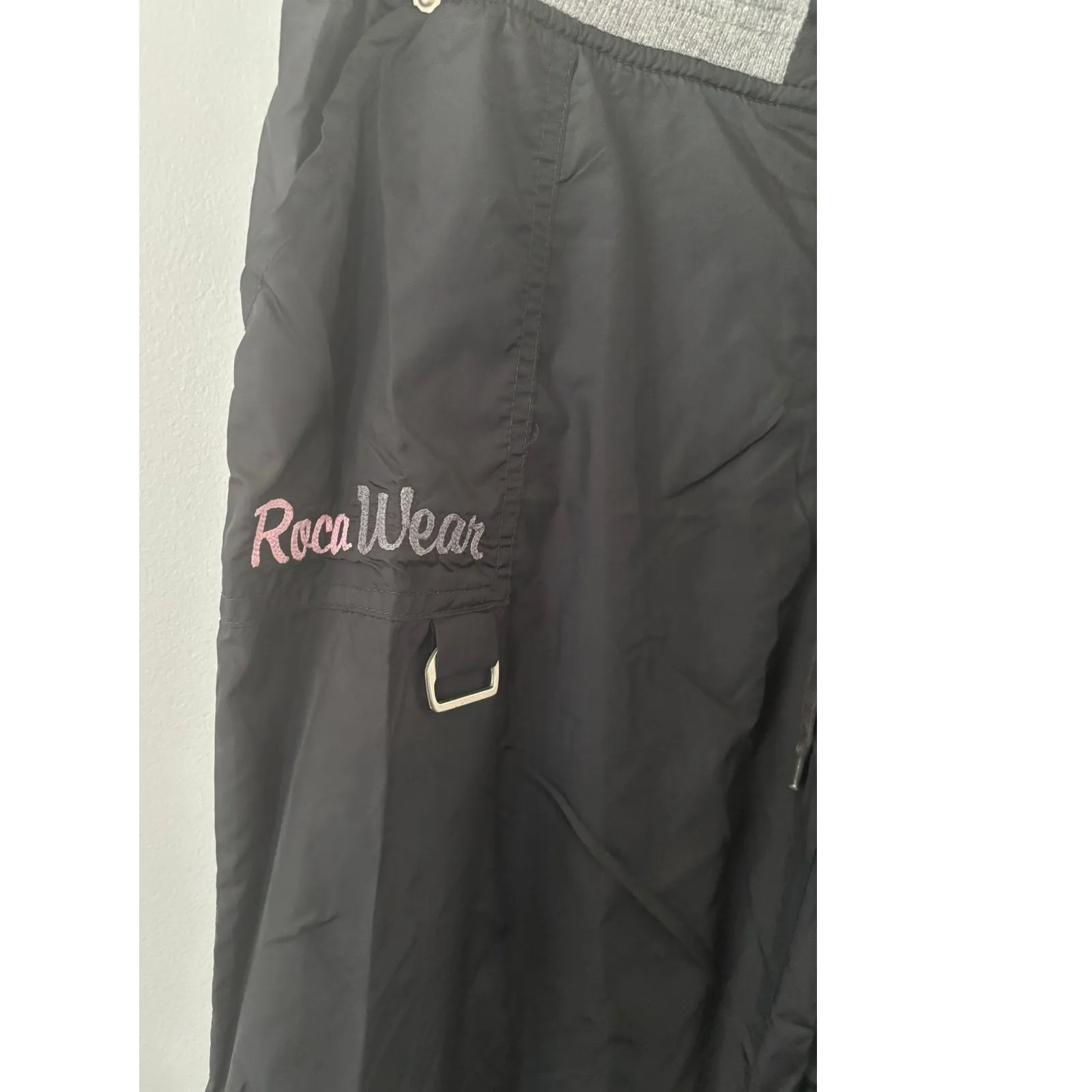 Roca Wear Urban Parachute Black Windbreaker Pants - Image 3
