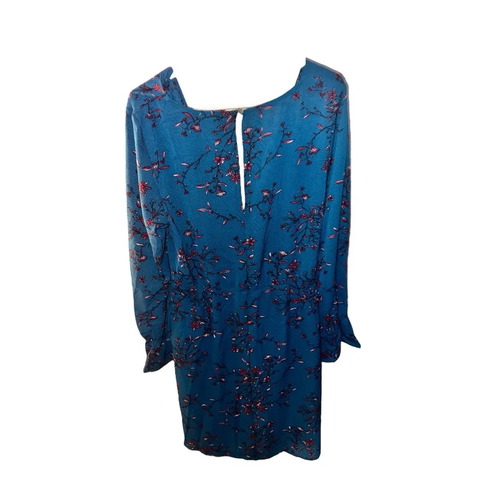 Eyeshadow Faux Wrap 3/4 Sleeve Floral Dress - Image 8