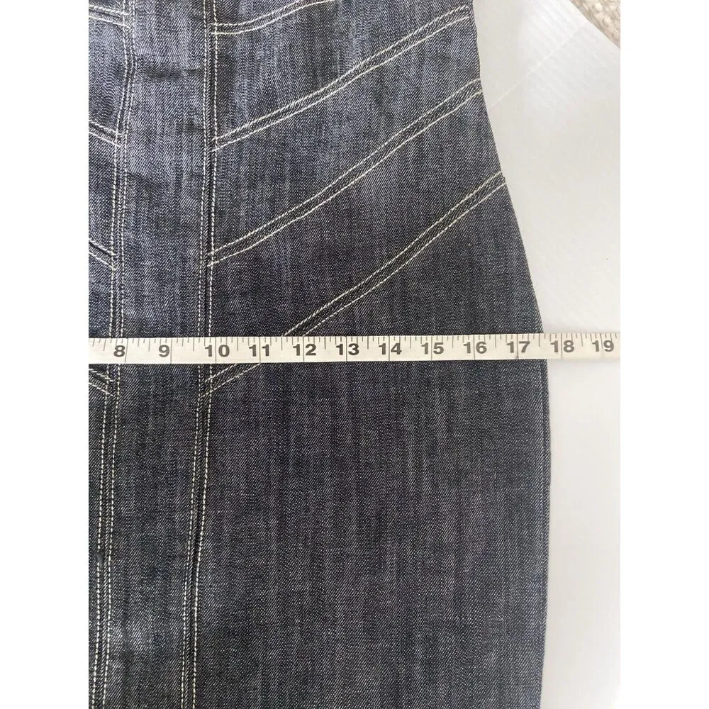 Boom‎ Boom Jeans Gray Denim Dress Grunge Punk Bodycon Y2K Goth Size Medium M - Image 14