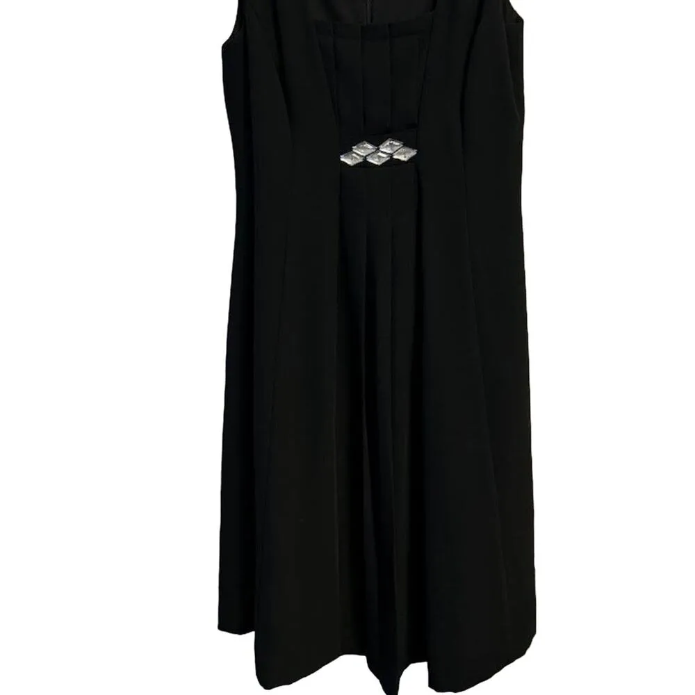Ann Taylor Loft Black Cocktail Dress with Crystal Embellishments - Image 2