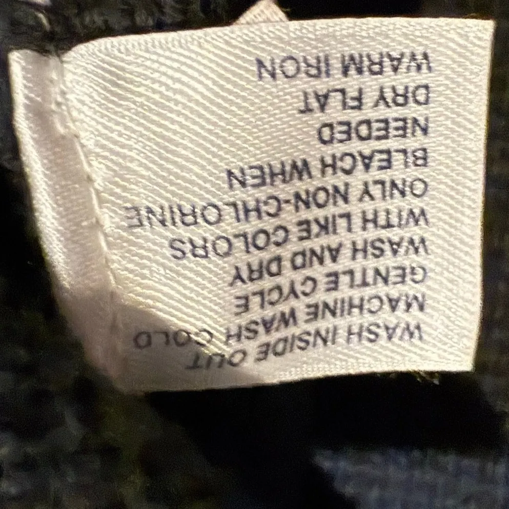 Gap Vintage Sailor Knit Cardigan Heavy Sweater 100% Cotton Navy Blue Size Small - Image 5