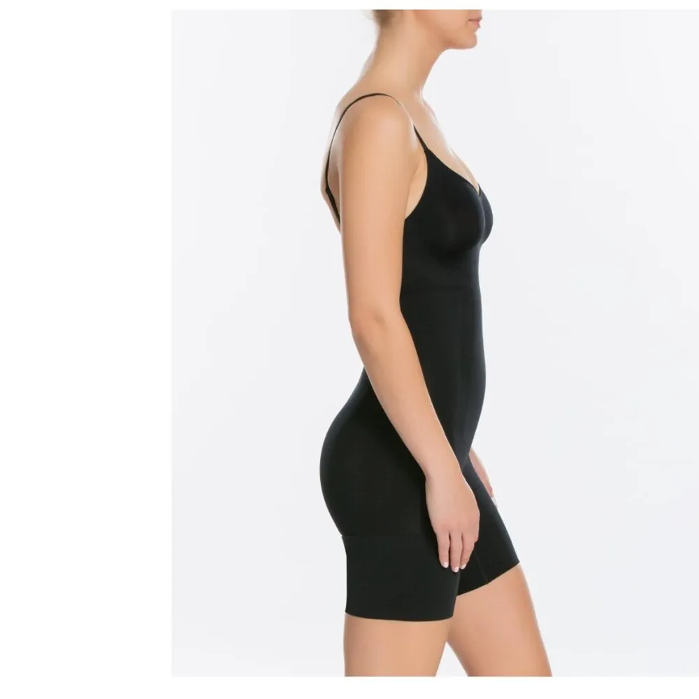 NWT Spanx Oncore Mid-thigh Bodysuit Very Black SZ-3X - Image 2