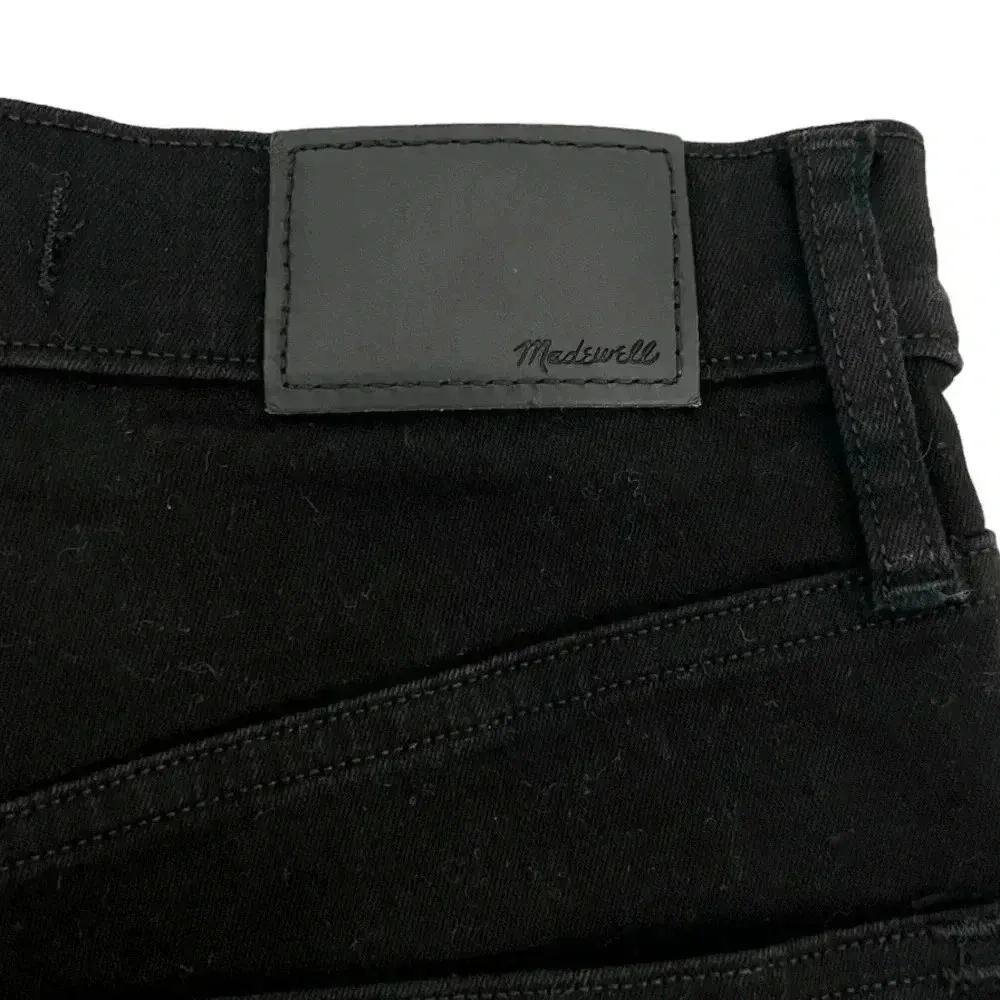 MADEWELL 11" High Rise Skinny Raw Hem Ankle Skinny Jeans Black Casual Size 27 - Image 7