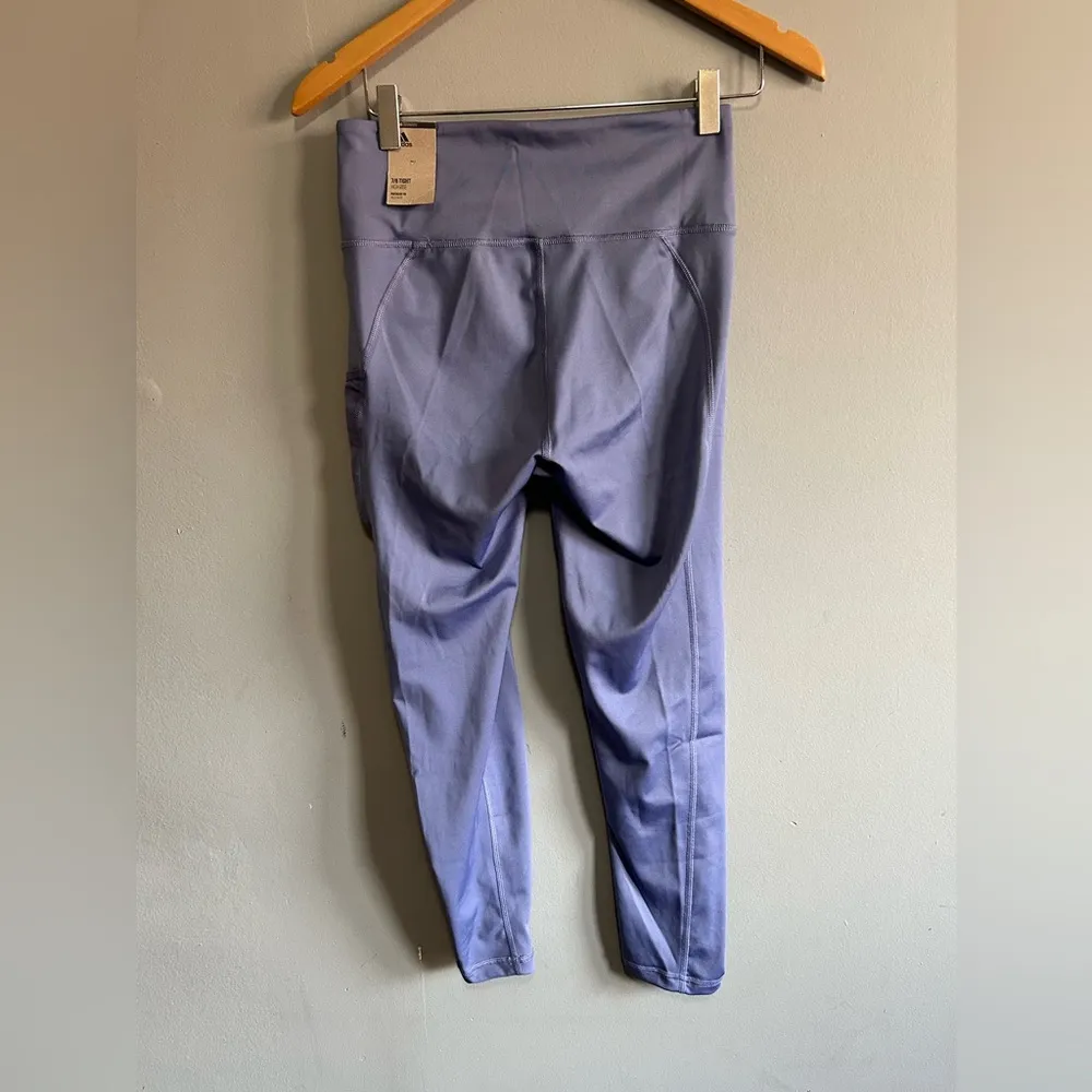 Adidas NWT  Circuit Solid 7/8 High Waisted Tights | Size: M | Orbit Violet - Image 5