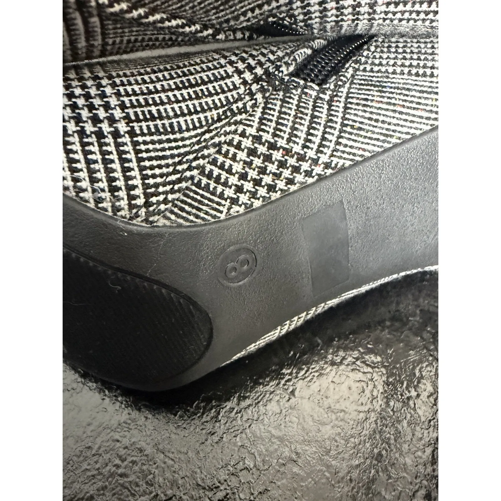 Journee Collection Womens Gray Pointed Toe Booties Size 8 BHFO 4917 Houndstooth - Image 8