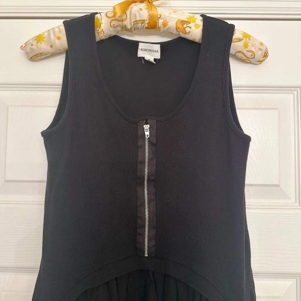 For Cynthia Women's Linen Blend Lagenlook Sleeveless Whimsigoth Black Dress Sz M - Image 11