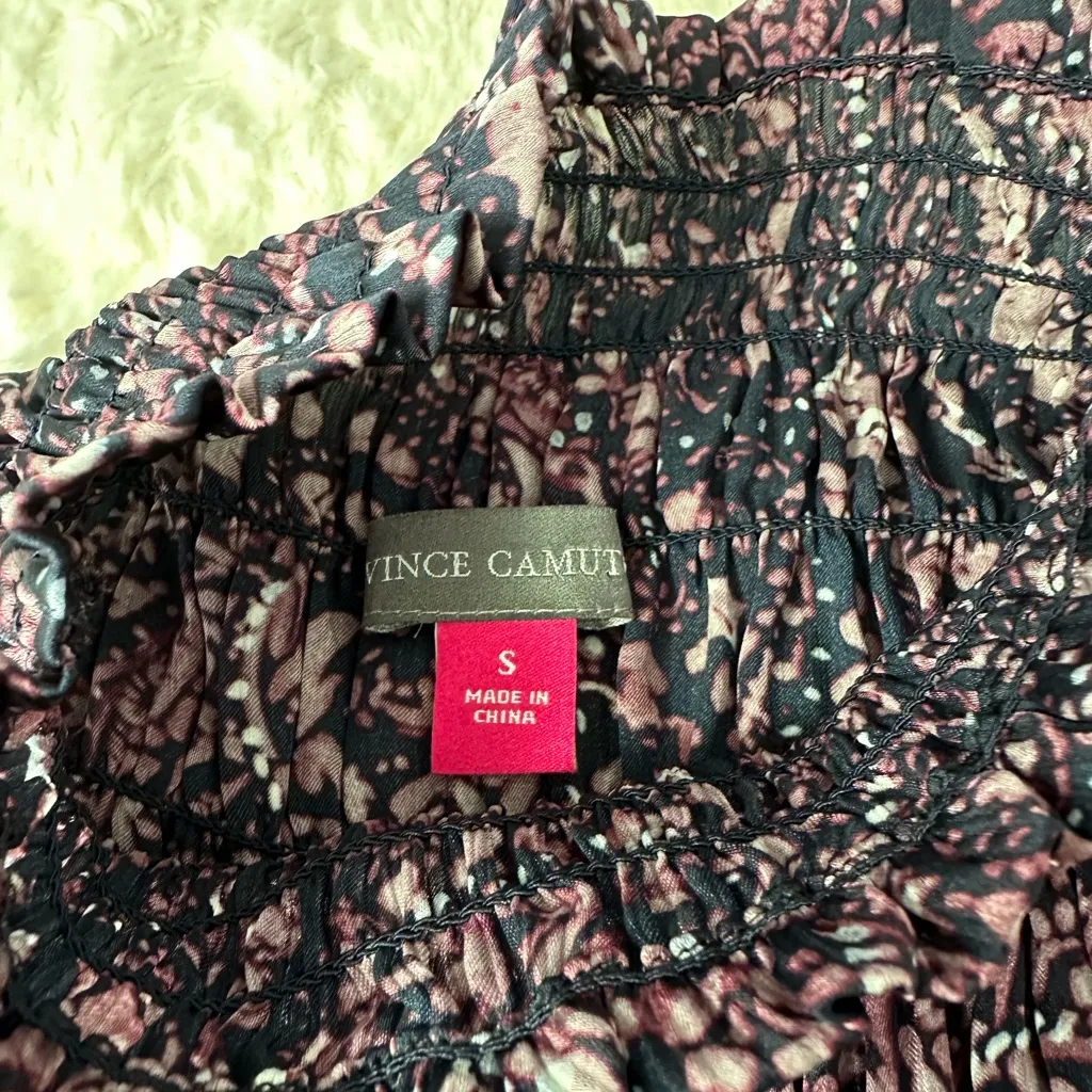 Vince Camuto  Smocked High Neck Dress - Image 3