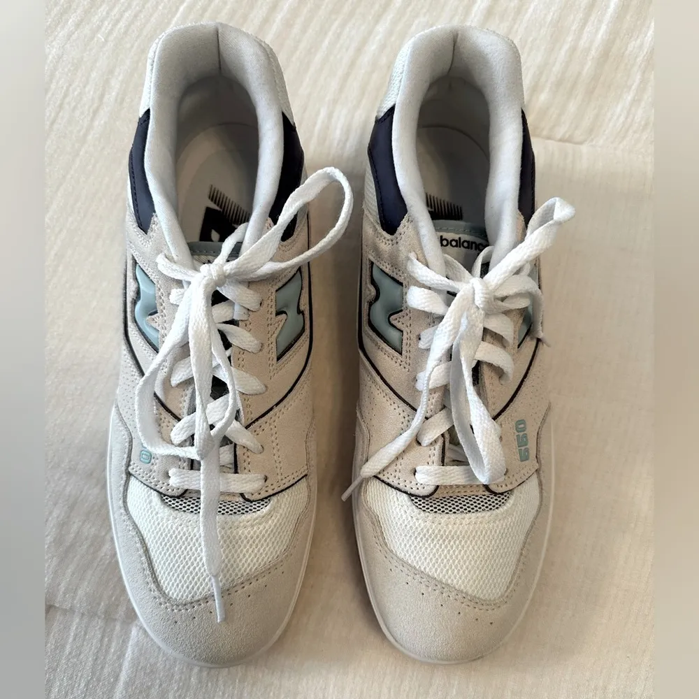 New Balance 550 Sea Salt White Grey Shoes - Image 3