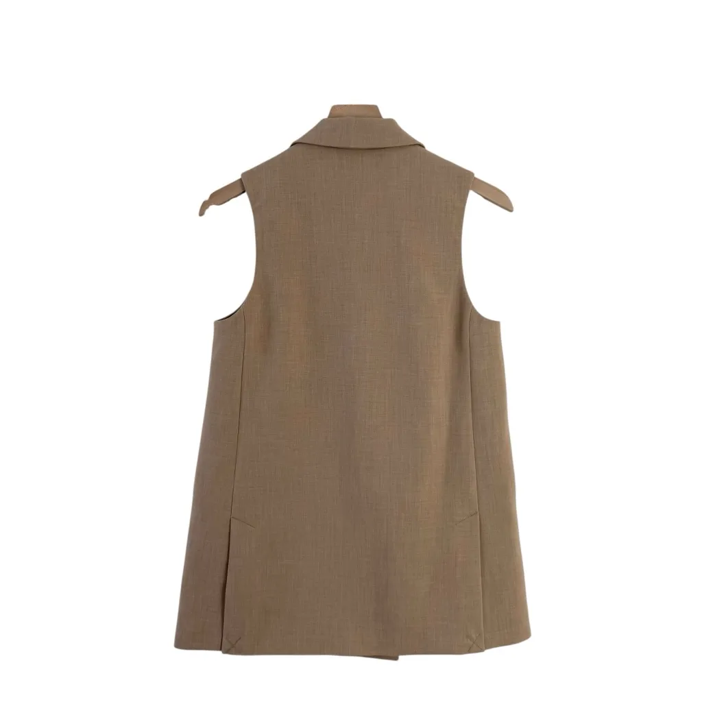 Maeve Beige Double-Breasted Vest Sz 2 NWT - Image 6