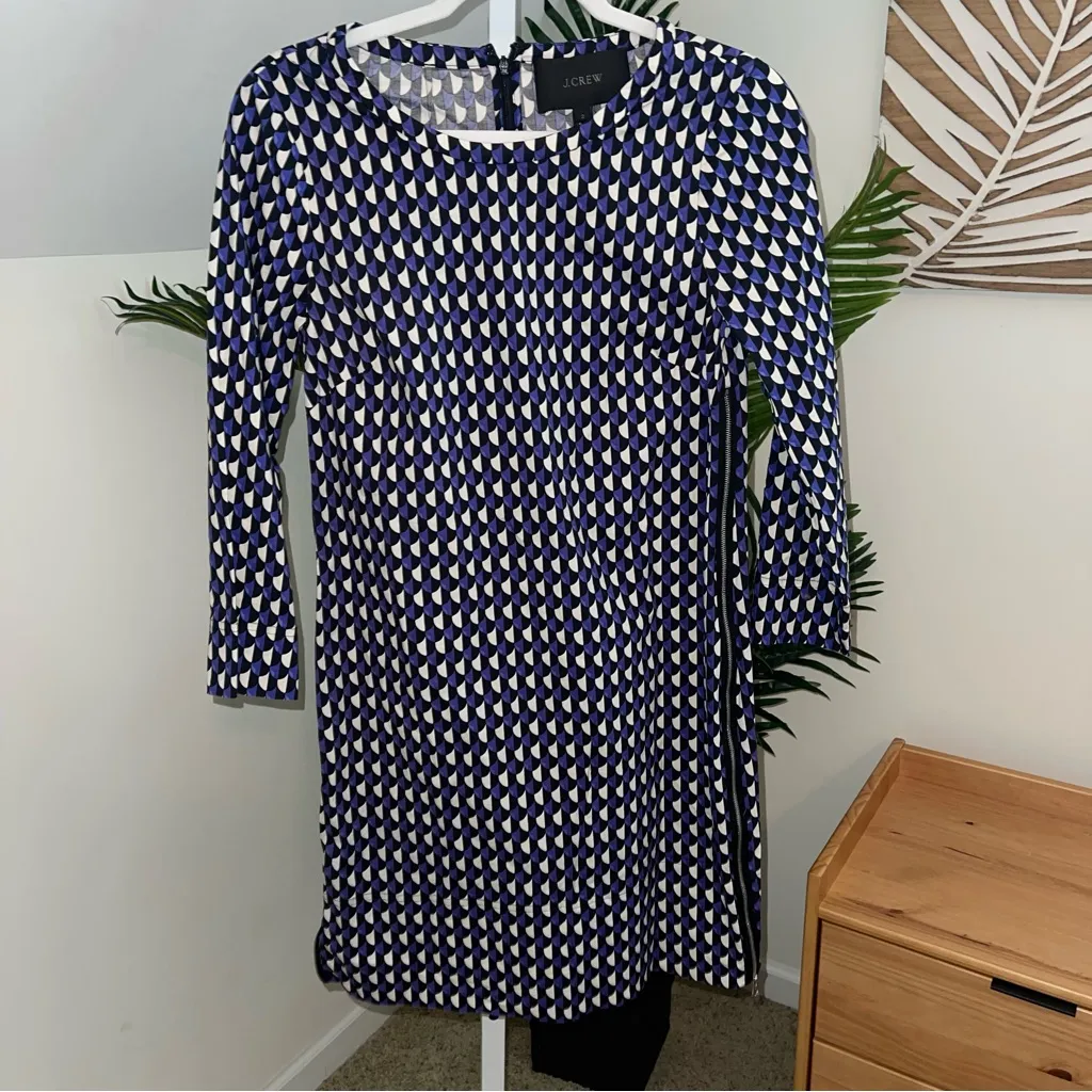 J Crew Jet Set Geo Shift Dress Size‎ 2 - Image 3