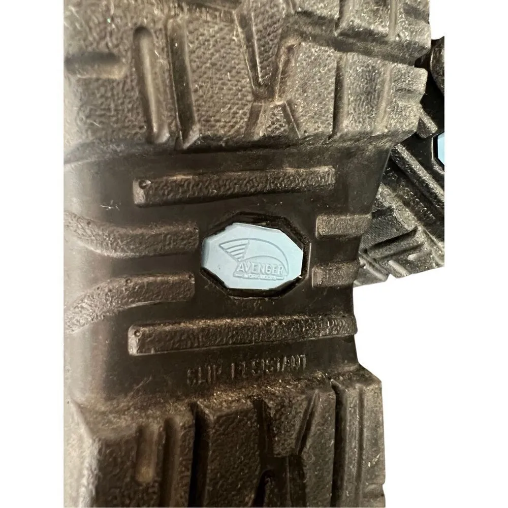 Avenger Womens Comp Toe Fraimer CT Leather Boots Size 8.5 Black - Image 8