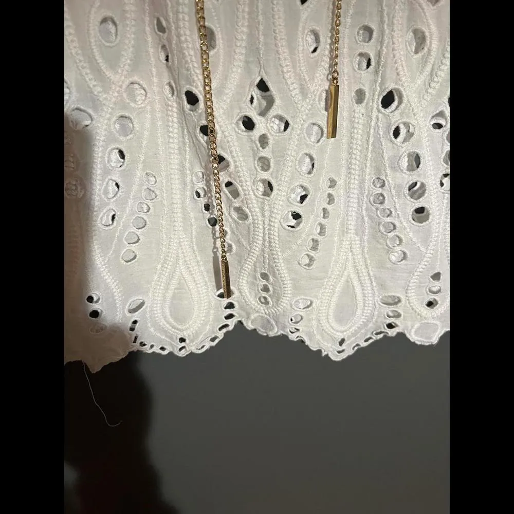 Michael Kors White Boho top size small - Image 5