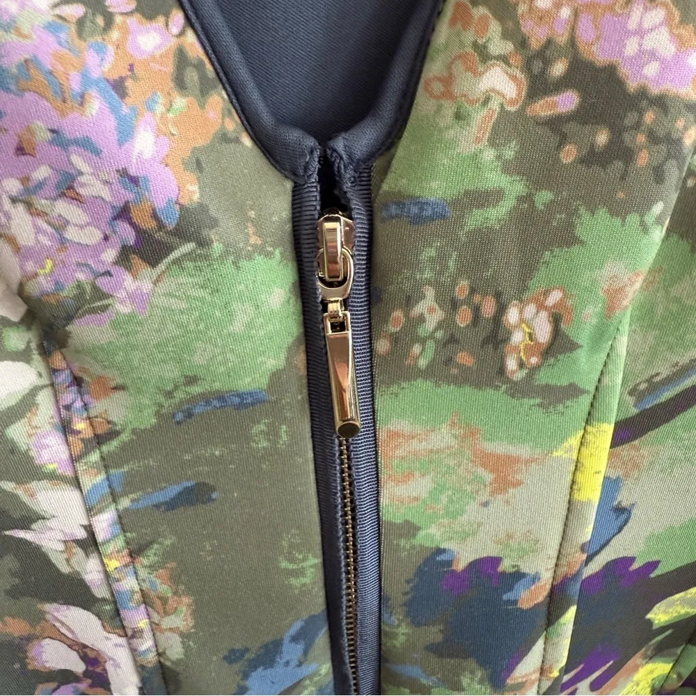 White House Black Market Floral Garden Print Bodycon Dress Size 4 Sleeveless - Image 5