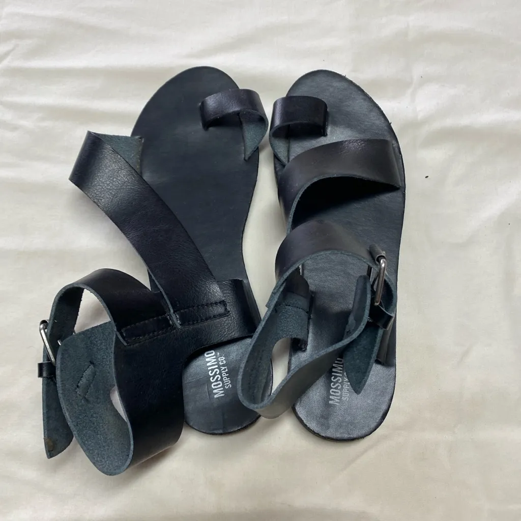 Mossimo Supply Co. Black Strappy Sandals Size 10 - Image 3