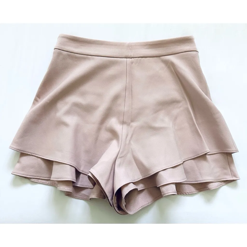 ZARA  Soft Pink Layered Mini Shorts - Image 5