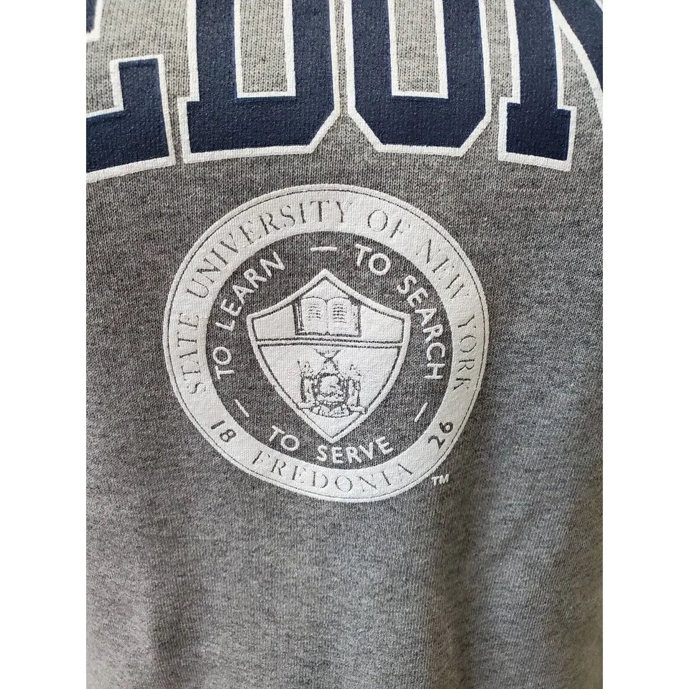 Russell Athletic Russell Women's Solid Gray Polyester Long Sleeve Round Neck Pullover Sweater S - Image 4