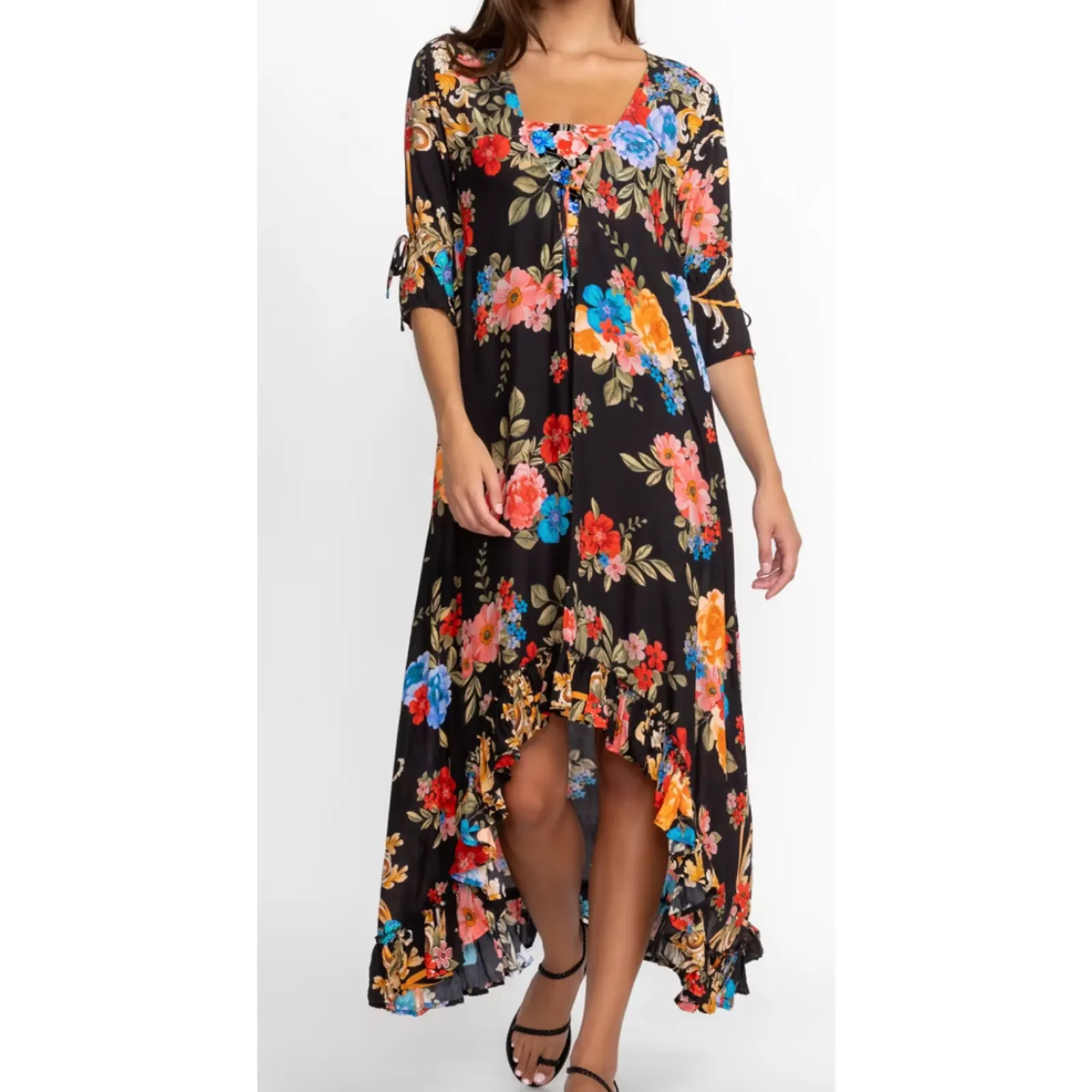 Johnny Was Royal Long Ruffle Kimono multicolored - Image 6