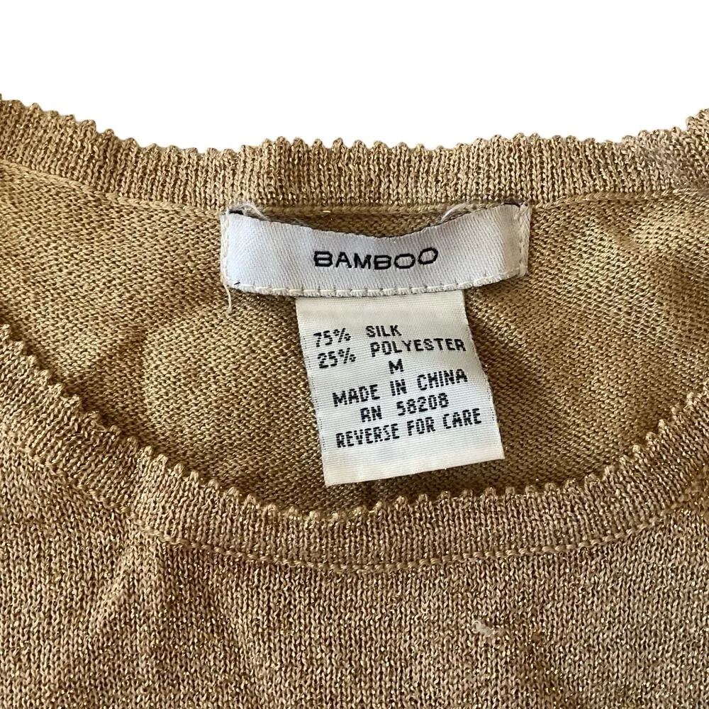 BAMBOO Sleeveless Gold Top - Image 4