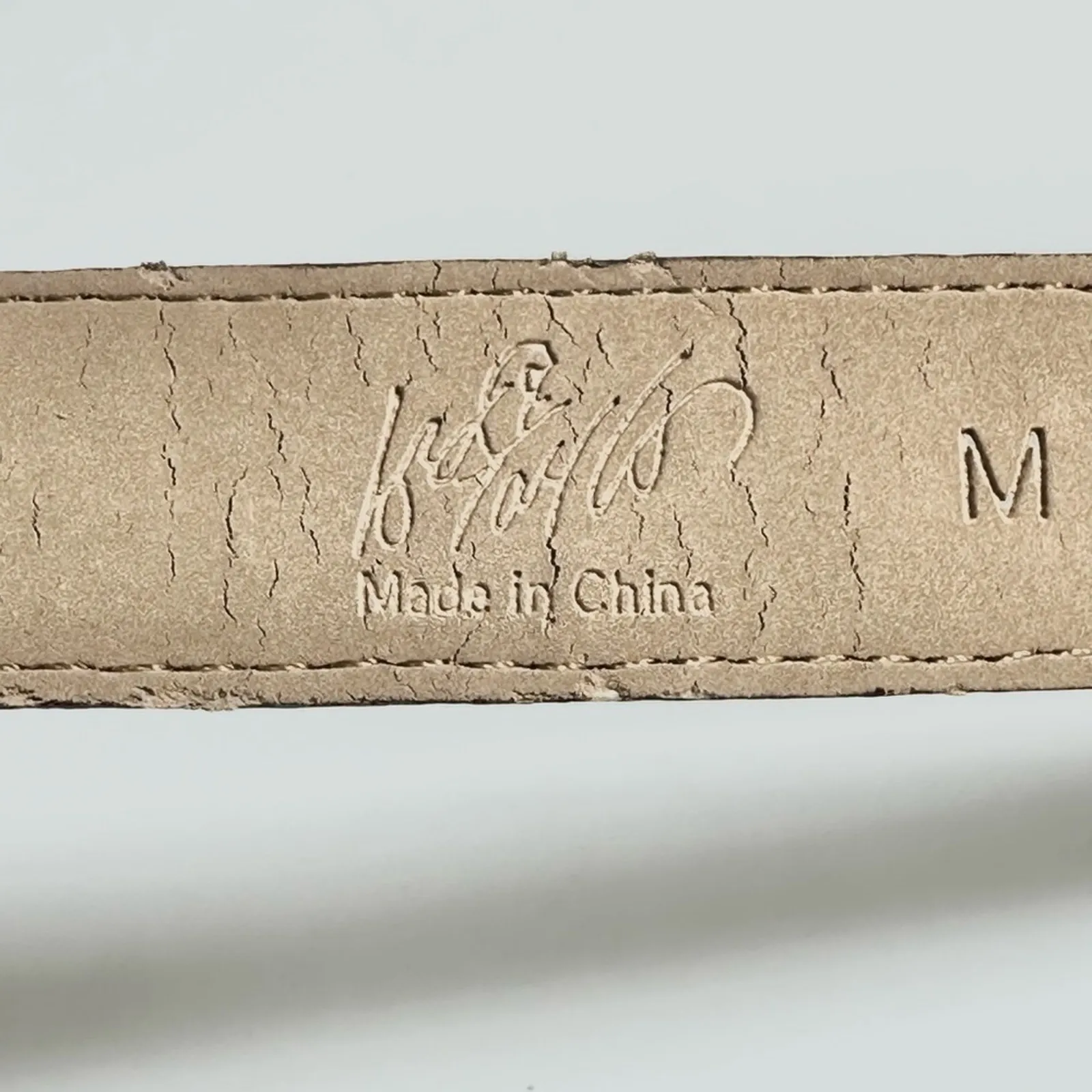 Vintage Lord And Taylor Brown Leather Croc Belt - Image 5