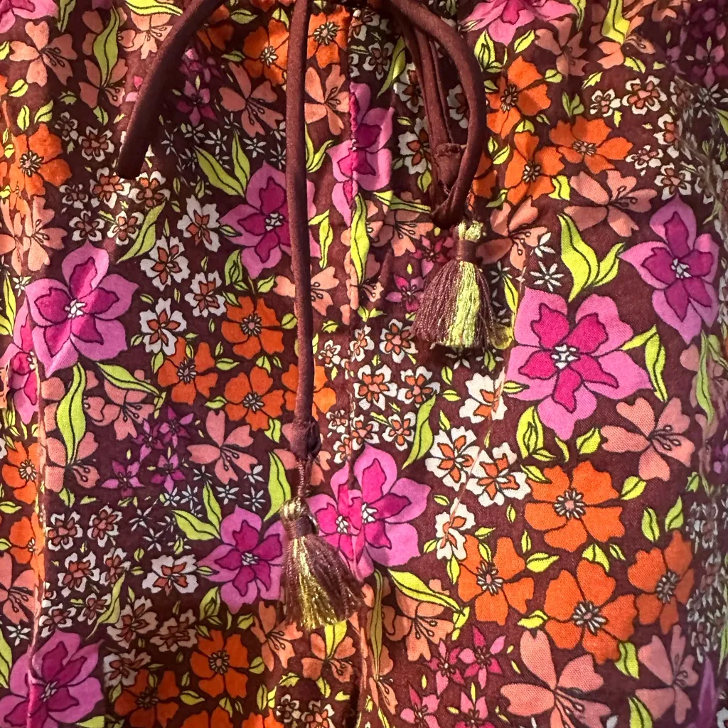 Victoria's Secret Floral Pajama Shorts - Purple and Orange - Image 2