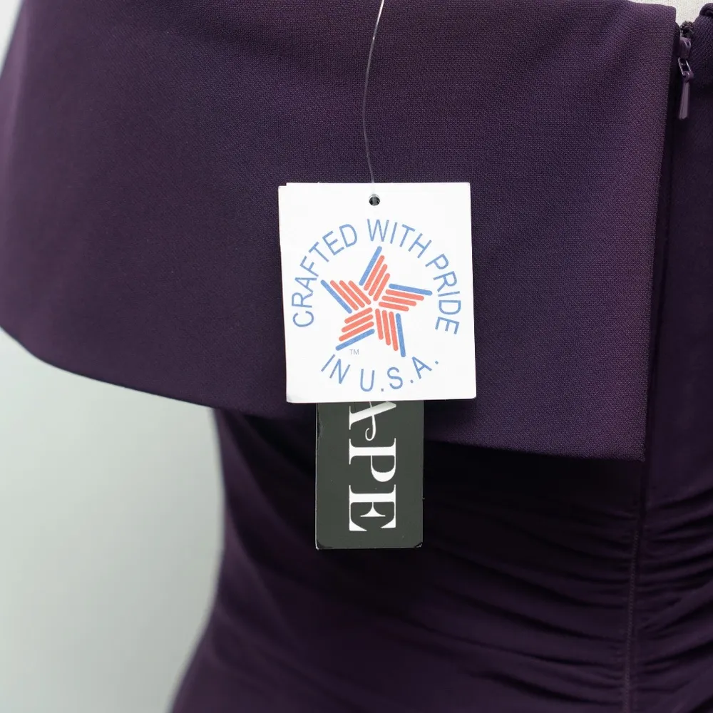 XSCAPE. Off-The-Shoulder Side-Ruched Ruffled Gown. - Image 8