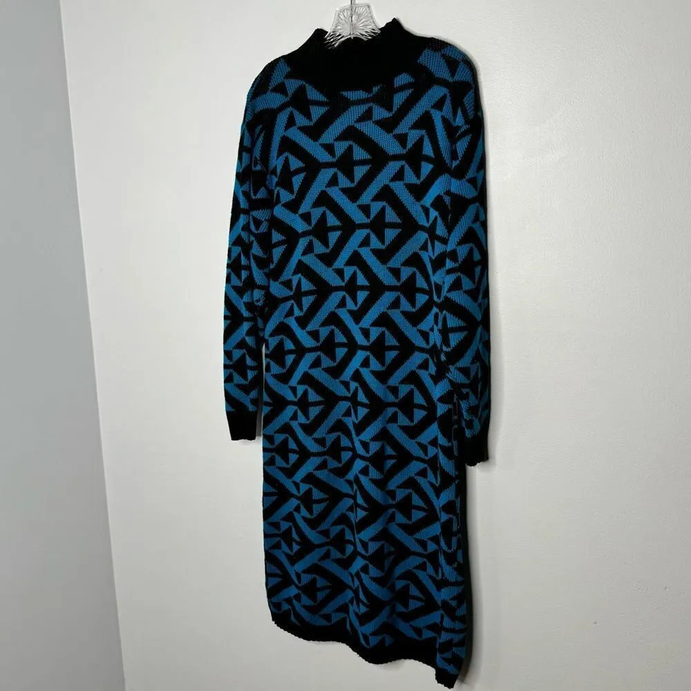 Vintage DLS international sweater dress size large Blue - Image 2
