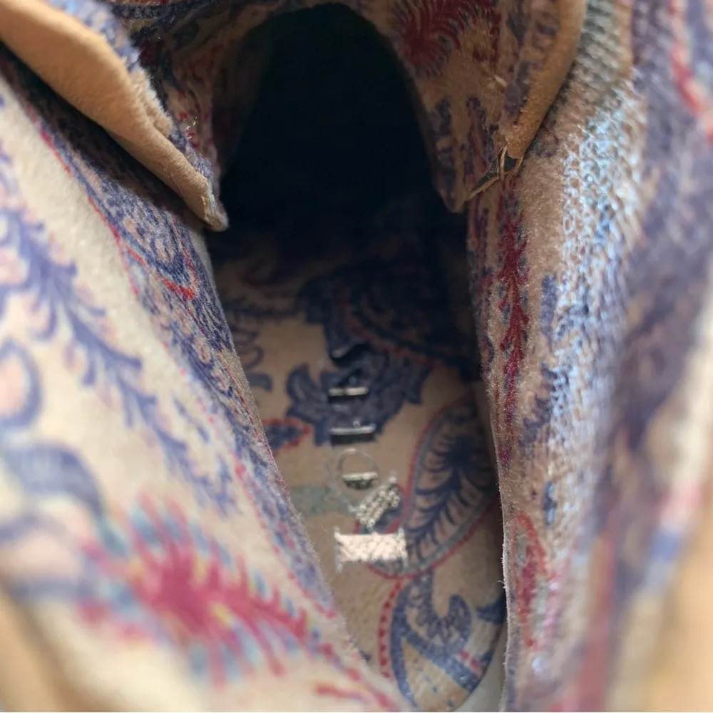 NWOB Korks By Kork-Ease Erica Ankle Boots Lace Up Brown Block Heel size7.5M 1083 - Image 6