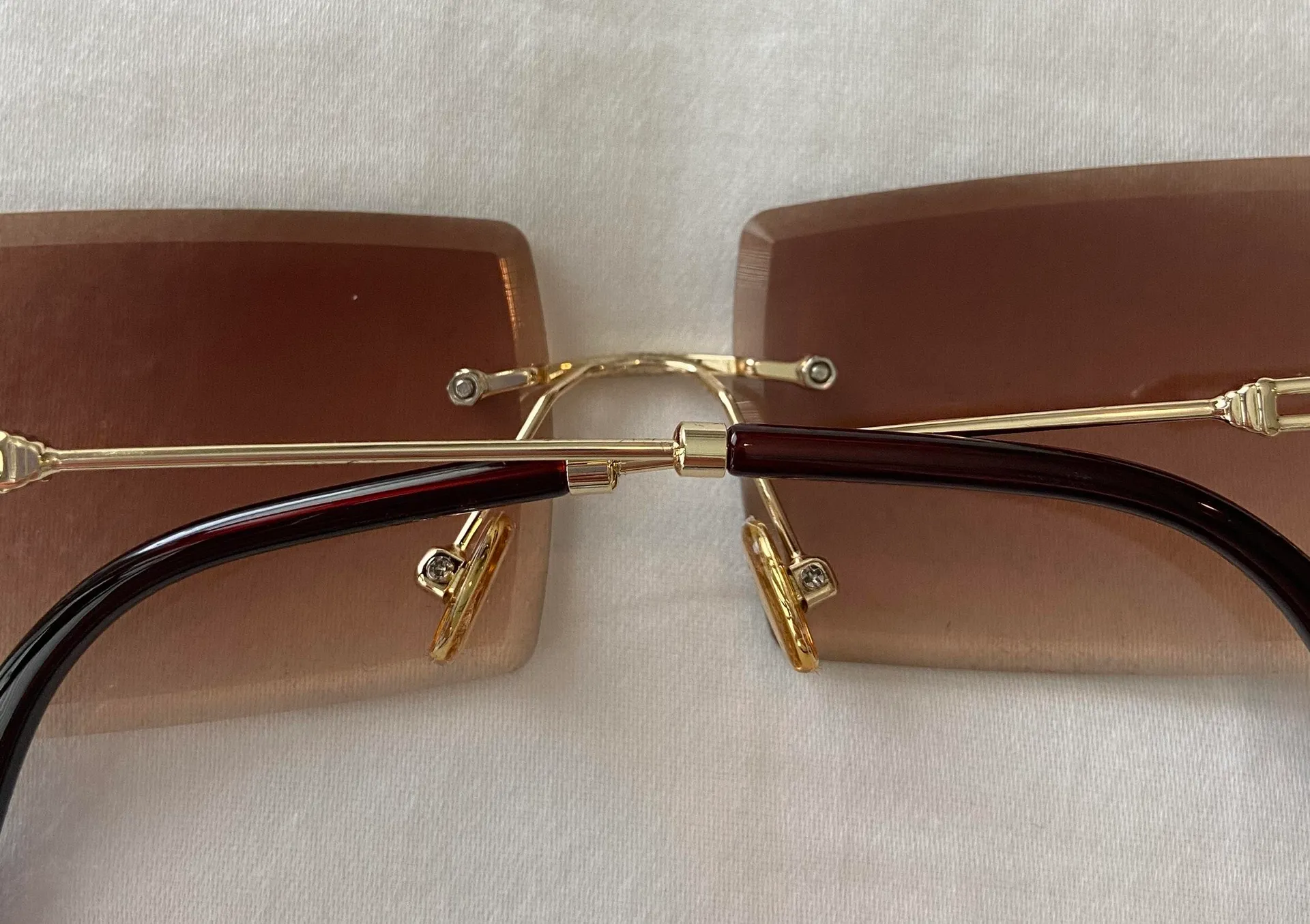 Rectangle Sunglasses Brown - Image 3