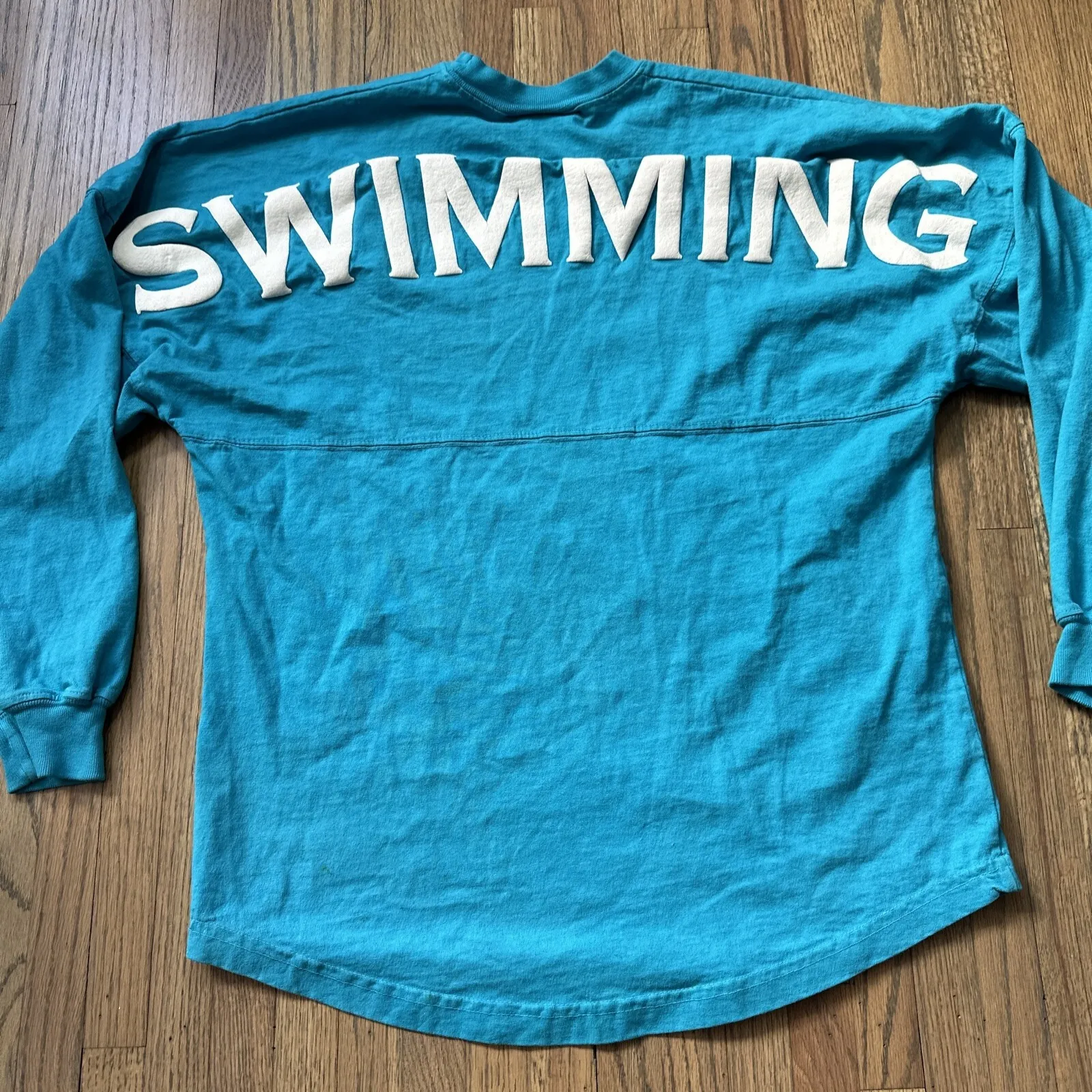 Spirit Jersey Women's SZ XS Blue Long Sleeve Swimming Team Sports Coverup Shirt - Image 6