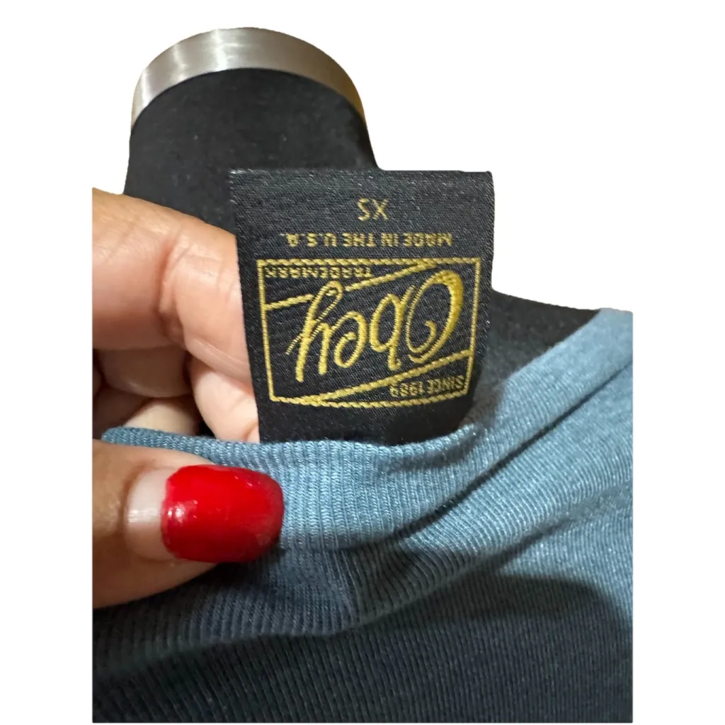 Obey Blue Long Sleeve Tee shirt NWT - Image 9