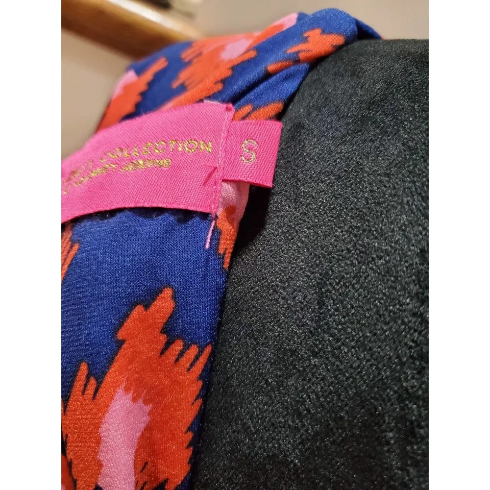 Macbeth Collection Womens Blue Polyester V-Neck Long Sleeve Knee Length Dress S - Image 7